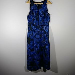 Banana Republic Blue/Black slvless dress Sz 10 NWT